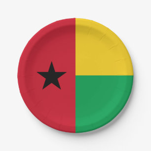 Guinea Bissau Flag Paper Plate