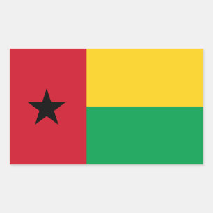 Guinea Bissau Flag Rectangular Sticker