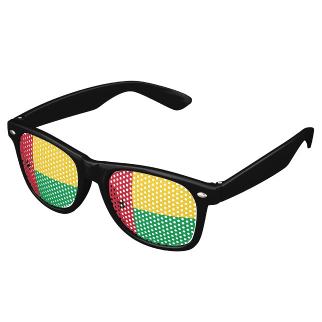 Guinea-Bissau flag Retro Sunglasses (Angled)