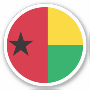 Guinea-Bissau Flag Round Sticker
