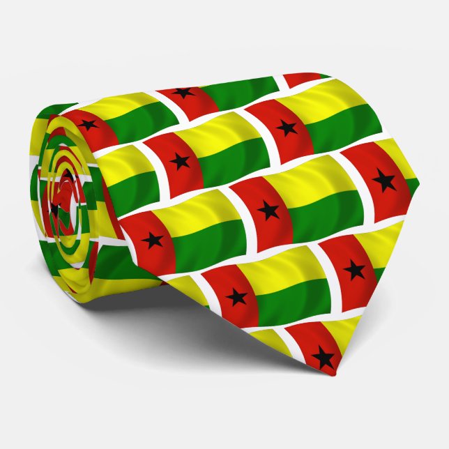 Guinea Bissau Flag Tie (Rolled)