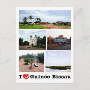 Guinea-Bissau - I Love Guinée Bissau - Postcard