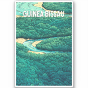 Guinea Bissau Illustration Travel Art Vintage
