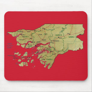Guinea-Bissau Map Mousepad