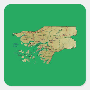 Guinea-Bissau Map Sticker