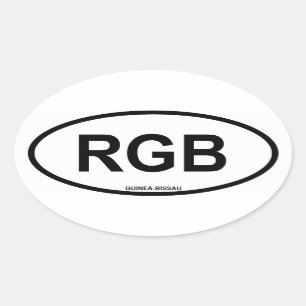 Guinea-Bissau "RGB" Oval Sticker