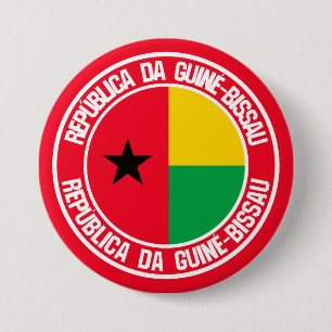 Guinea-Bissau Round Emblem 7.5 Cm Round Badge