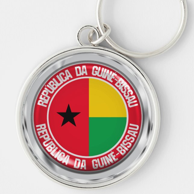 Guinea-Bissau Round Emblem Key Ring (Front)