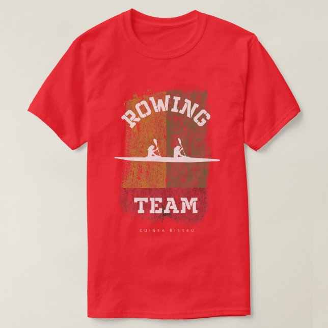 Guinea Bissau Rowing Team Oarswoman Rower Girl Row T-Shirt (Design Front)