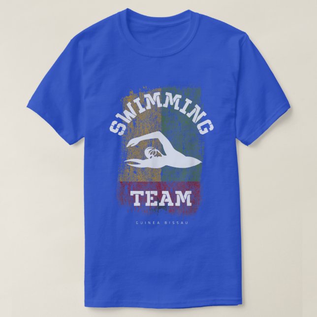 Guinea Bissau Swimming Swimmer Water Sports Swimmi T-Shirt (Design Front)