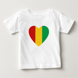 Guinea-Conakry Flag Heart T-Shirt