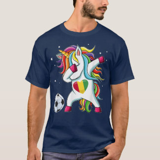 Guinea Dabbing Soccer Unicorn Guyanese Fan  T-Shirt
