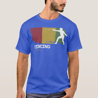 Guinea Fencing Fencer Epee Sword Fencing T-Shirt