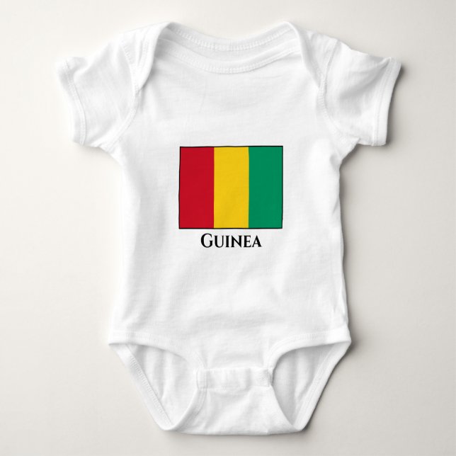 Guinea Flag Baby Bodysuit (Front)
