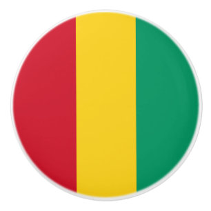 Guinea Flag Ceramic Knob