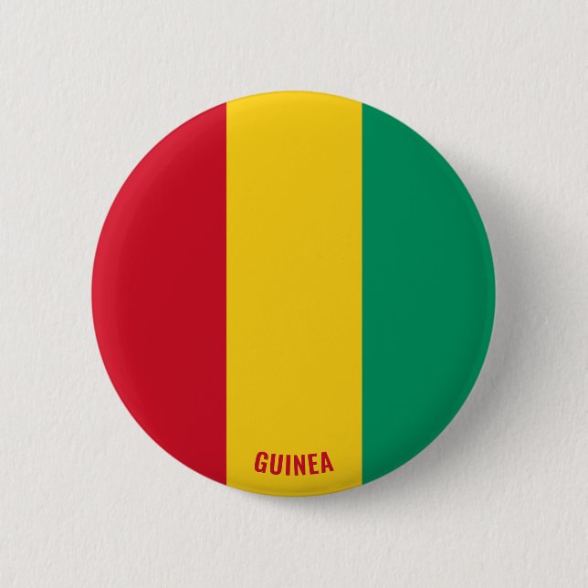 Guinea Flag Charming Patriotic Button (Front)