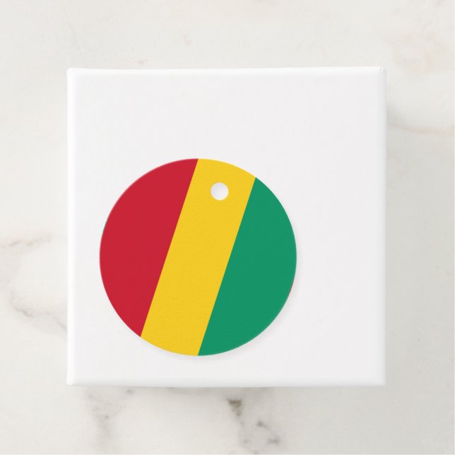 Guinea flag favour tags (In Situ)