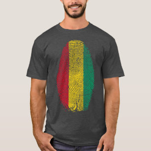 Guinea Flag Fingerprint It is in my DNA Gift for G T-Shirt
