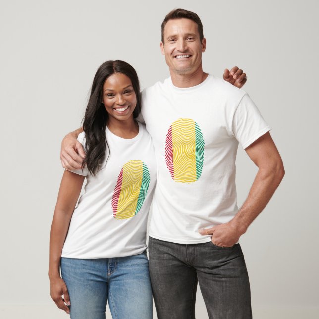 Guinea Flag Fingerprint T-Shirt (Unisex)