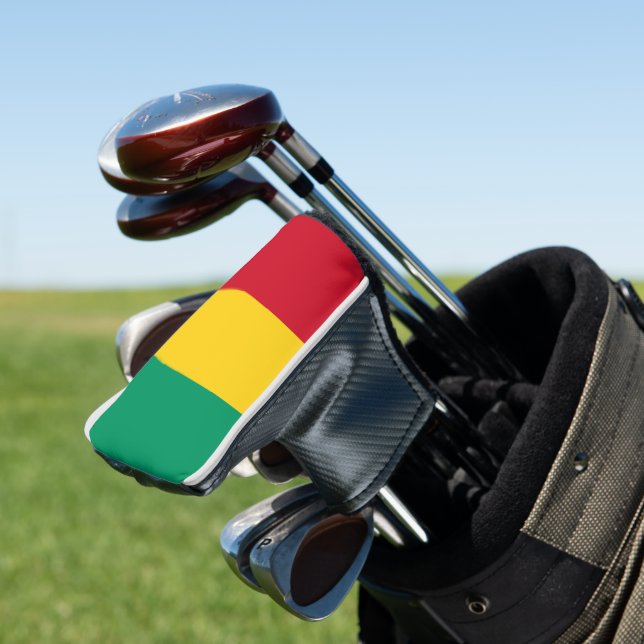 Guinea flag golf head cover (In Situ)
