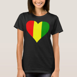 Guinea Flag Heart Guinea  Love Guinea T-Shirt