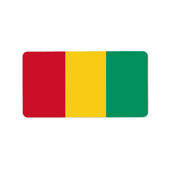Guinea flag label (Front)