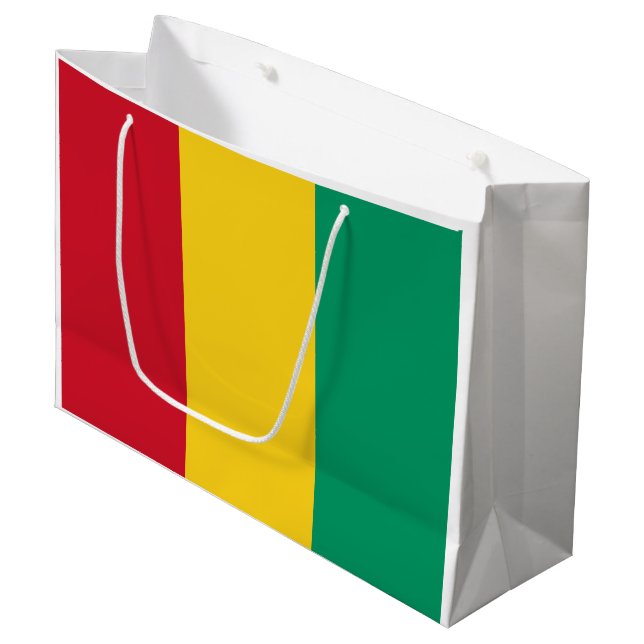 Guinea Flag Large Gift Bag (Front Angled)