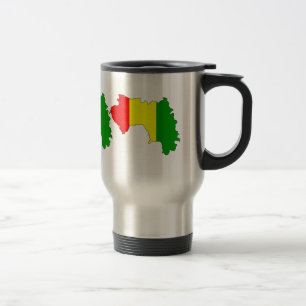 Guinea Flag Map full size Travel Mug