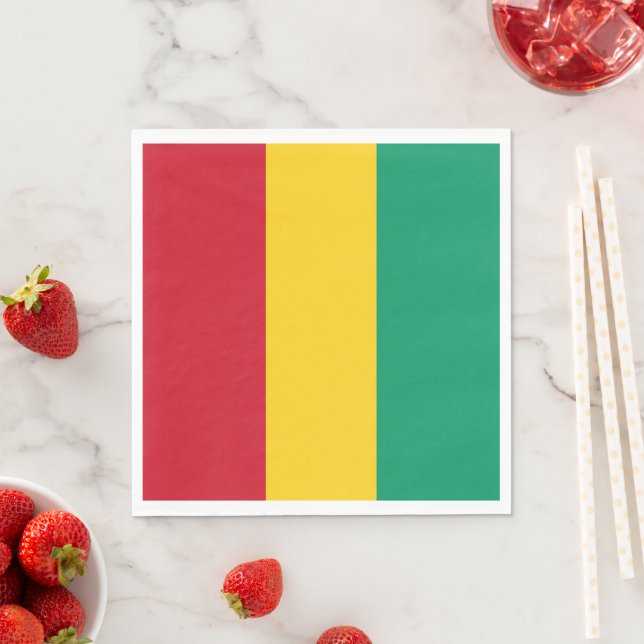 Guinea flag napkin (Insitu)