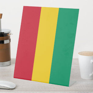 Guinea flag pedestal sign