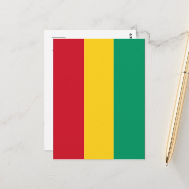 Guinea flag postcard (Front/Back In Situ)