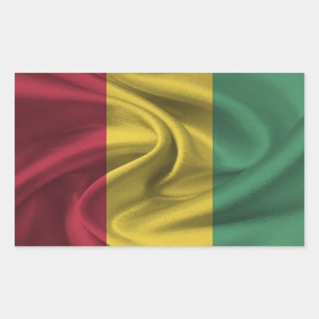 Guinea Flag Rectangular Sticker (Front)