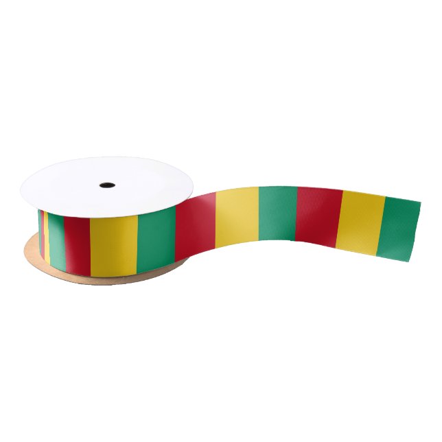 Guinea Flag Satin Ribbon (Spool)
