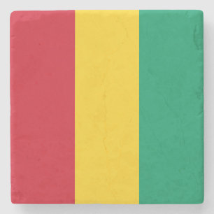 Guinea Flag Stone Coaster