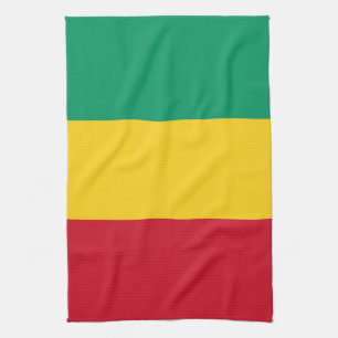 Guinea flag tea towel