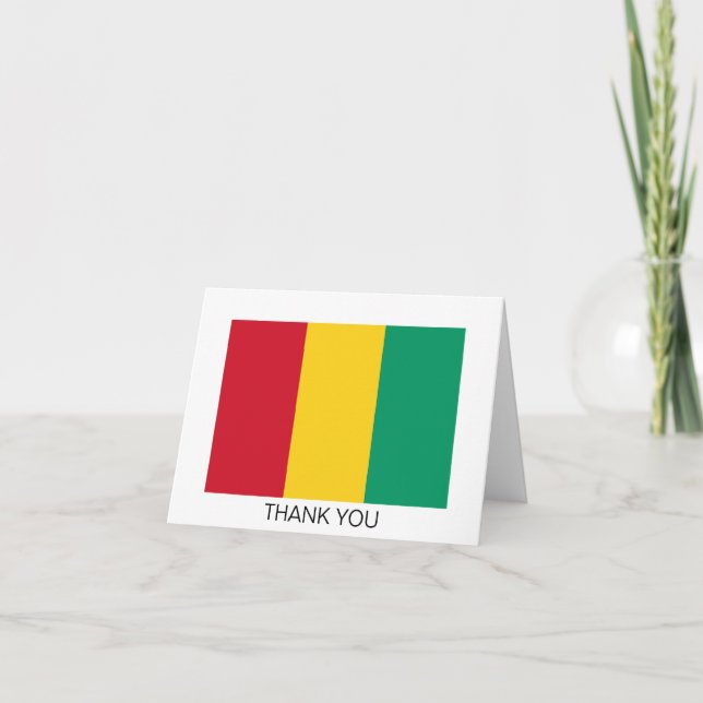 Guinea Flag Thank You Card (Front)