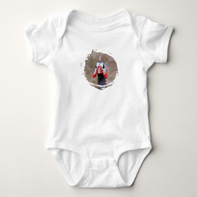 Guinea Fowl Baby Bodysuit (Front)