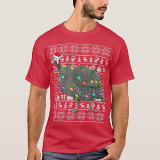 Guinea Fowl Bird Lover Santa Hat Ugly Guinea Fowl  T-Shirt