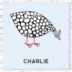 Guinea Fowl Bird Personalised Poster