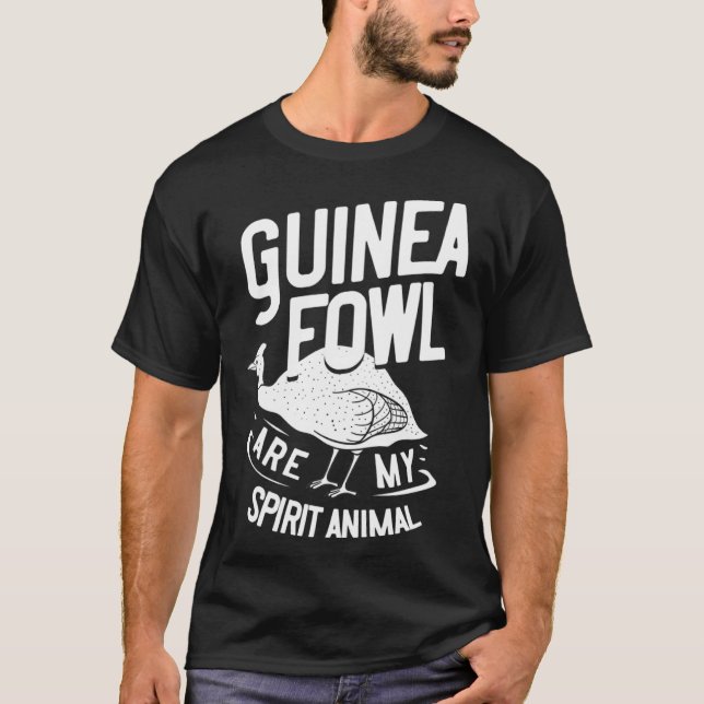 Guinea Fowl  Chicken Hen Farmer T-Shirt (Front)