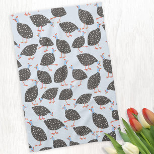 Guinea Fowl Cute Bird Pattern Tea Towel