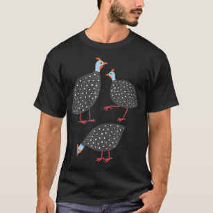 Guinea Fowl Cute Hen Illustration Graphic Art T-Shirt