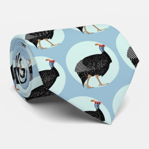 Guinea fowl illustration tie