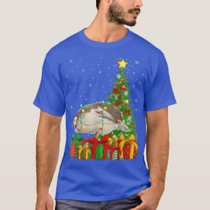 Guinea Fowl Lighting Xmas Tree Santa Guinea Fowl C T-Shirt