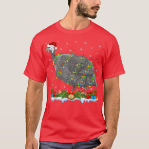 Guinea Fowl Lover Matching Santa Hat Guinea Fowl C T-Shirt