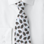 Guinea Fowl Pattern Blue Tie<br><div class="desc">Fun Guinea Hen pattern on a light blue background. Perfect for bird lovers and poultry farmers.</div>