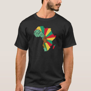Guinea Guinean Flag Africa Map Ethnic Heritage Bla T-Shirt