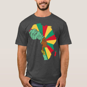 Guinea Guinean Flag Africa Map Ethnic Heritage Bla T-Shirt