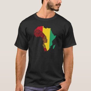 Guinea Guinean Flag Africa Map Ethnic Heritage Bla T-Shirt