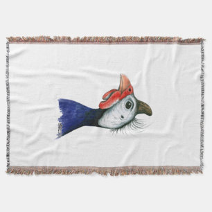 Guinea Head Throw Blanket